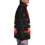 Down-Padded Puffer Jacket Surreal Landscapes Red Moon