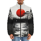 Down-Padded Puffer Jacket Japanese Surreal Art