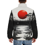 Down-Padded Puffer Jacket Japanese Surreal Art