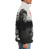Down-Padded Puffer Jacket Japanese Surreal Art