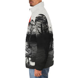 Down-Padded Puffer Jacket Japanese Surreal Art
