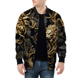 Bomber Jacket Golden Leaves and Lion