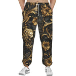 Men's Sweatpants Golden Leaves and Lion