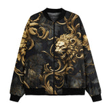 Bomber Jacket Golden Leaves and Lion