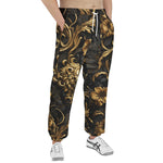 Men's Sweatpants Golden Leaves and Lion
