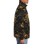 Down-Padded Puffer Jacket Golden Leaves and Lion