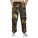 Men's Sweatpants Golden Leaves and Lion