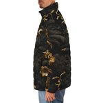 Down-Padded Puffer Jacket Golden Leaves and Lion