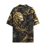 Hawaiian Shirt Golden Leaves and Lion