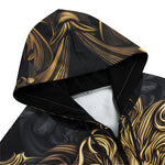 Men's Zip Up Hoodie Golden Lion Ornament