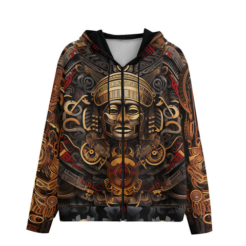 Men's Zip Up Mayan Mythology Art