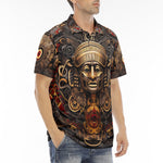 Men's Polo Shirt Mayan Mythology Art