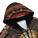 Men's Zip Up Mayan Mythology Art