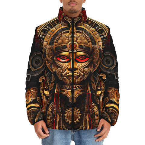 Down-Padded Puffer Jacket Ancient Aztec God