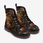 Leather Boots Ancient Aztec God