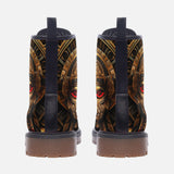 Leather Boots Ancient Aztec God