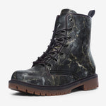 Leather Boots Black Marble Texture