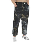 Men's Sweatpants Black Marble Texture