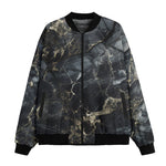 Bomber Jacket Black Marble Texture