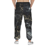 Men's Sweatpants Black Marble Texture