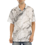 Hawaiian Shirt White Marble Texture