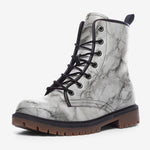 Leather Boots White Marble Texture