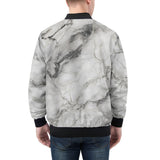 Bomber Jacket White Marble Texture