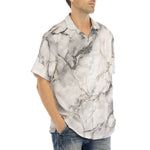 Hawaiian Shirt White Marble Texture