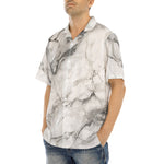 Hawaiian Shirt White Marble Texture