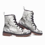 Leather Boots White Marble Texture