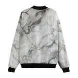 Bomber Jacket White Marble Texture