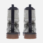 Leather Boots White Marble Texture