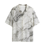 Hawaiian Shirt White Marble Texture