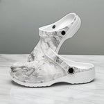 Classic Clogs White Marble Texture