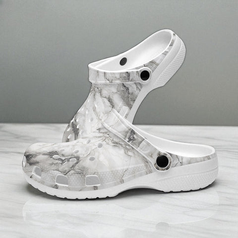 Classic Clogs White Marble Texture