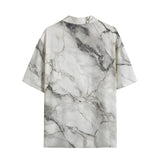 Hawaiian Shirt White Marble Texture