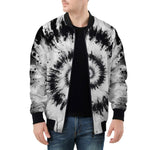 Bomber Jacket Black and White Tie Dye