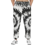 Men's Sweatpants Black and White Tie Dye