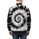 Bomber Jacket Black and White Tie Dye