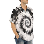 Hawaiian Shirt Black and White Tie Dye