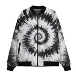 Bomber Jacket Black and White Tie Dye