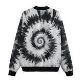 Bomber Jacket Black and White Tie Dye