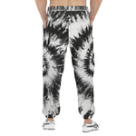 Men's Sweatpants Black and White Tie Dye