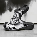 Classic Clogs Black and White Tie Dye