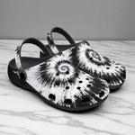 Classic Clogs Black and White Tie Dye