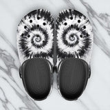 Classic Clogs Black and White Tie Dye