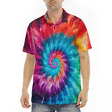 Men's Polo Shirt Colorful Tie Dye