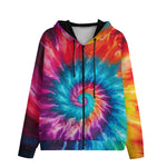 Men's Zip Up Hoodie Colorful Tie Dye