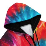 Men's Zip Up Hoodie Colorful Tie Dye