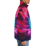 Down-Padded Puffer Jacket Colorful Tie Dye